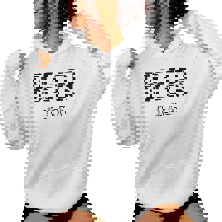 Beer O'clock ビールタイム 面白いギフト ビール愛好家 レディースパーカー