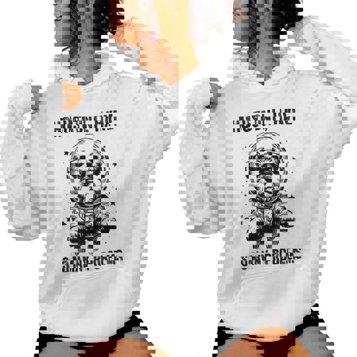 Dog Dad Mompace ヒューストン問題ミニチュアシュナウザー レディースパーカー