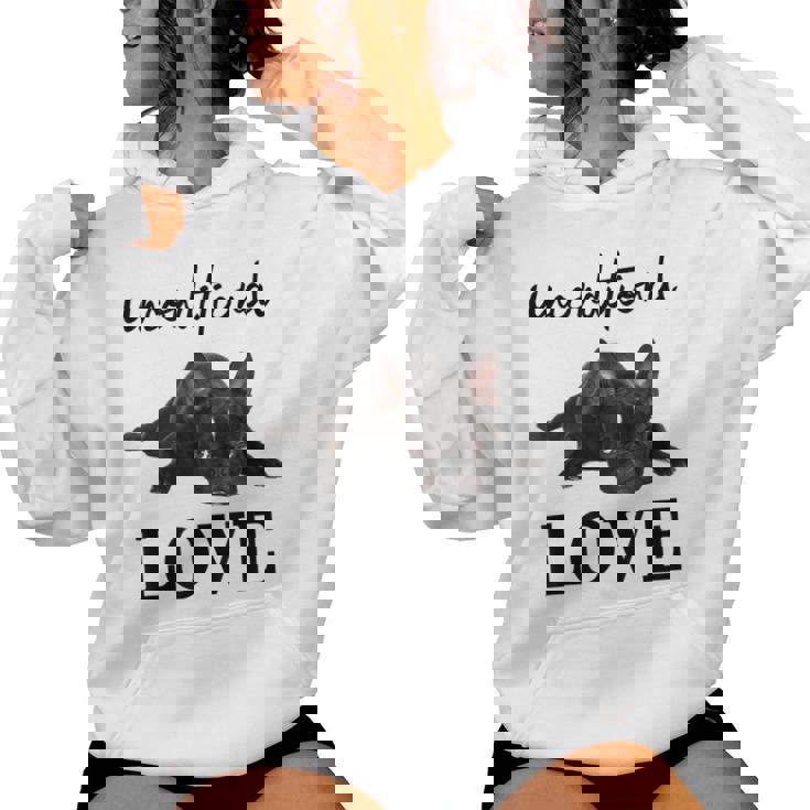 Frenchie Mum Dogへのラブフレンチブルドッグギフト レディースパーカー