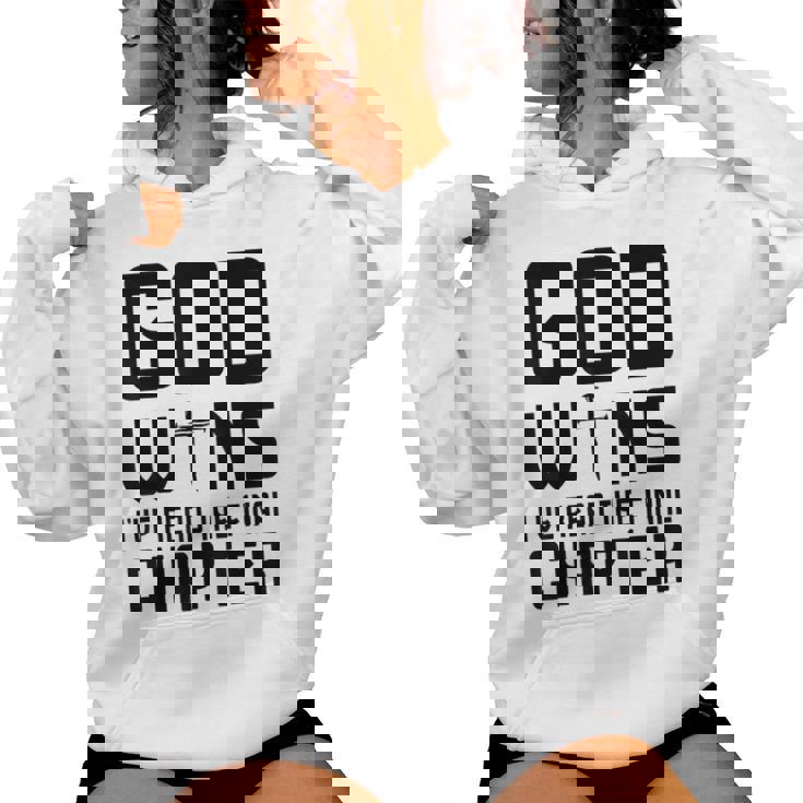 God Wins I 'Ve Read The Final Chapter Christian Faithin God レディースパーカー