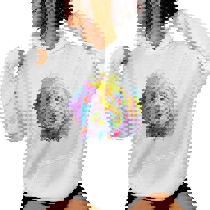 Goldendoodle ギフト ラブラドゥードル Cockapoo Mom カラフル ポップアート レディースパーカー