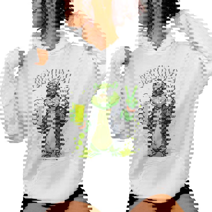 Groovy Polska Piwo Bobr Meme Bóbr Bober Kurwa Yes Pierdole 長袖tシャツ レディースパーカー