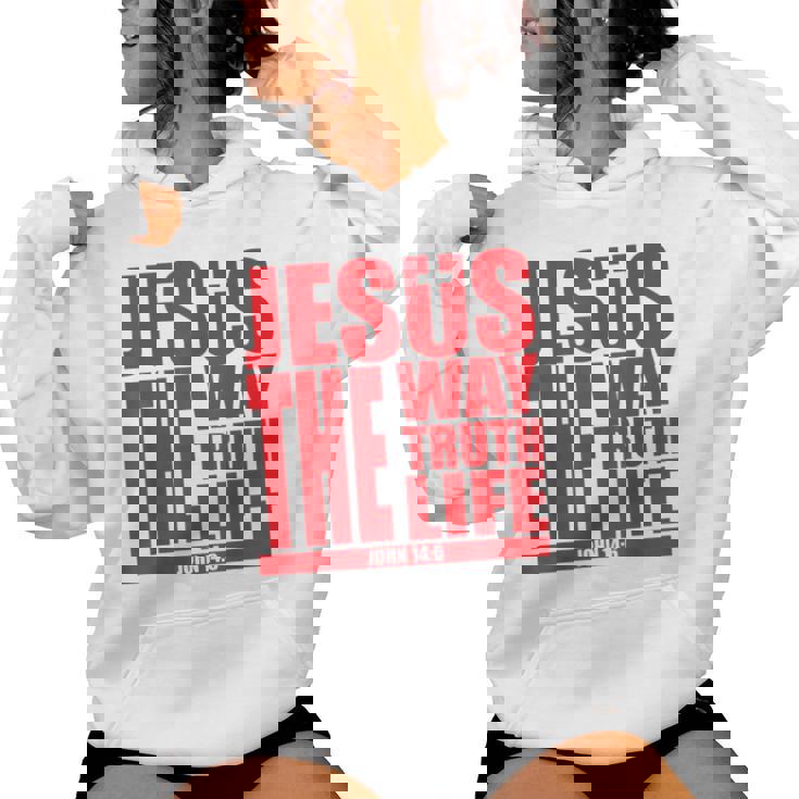 Jesus Is The Way Truth Life クリスチャン 男性 女性 クリスチャン レディースパーカー