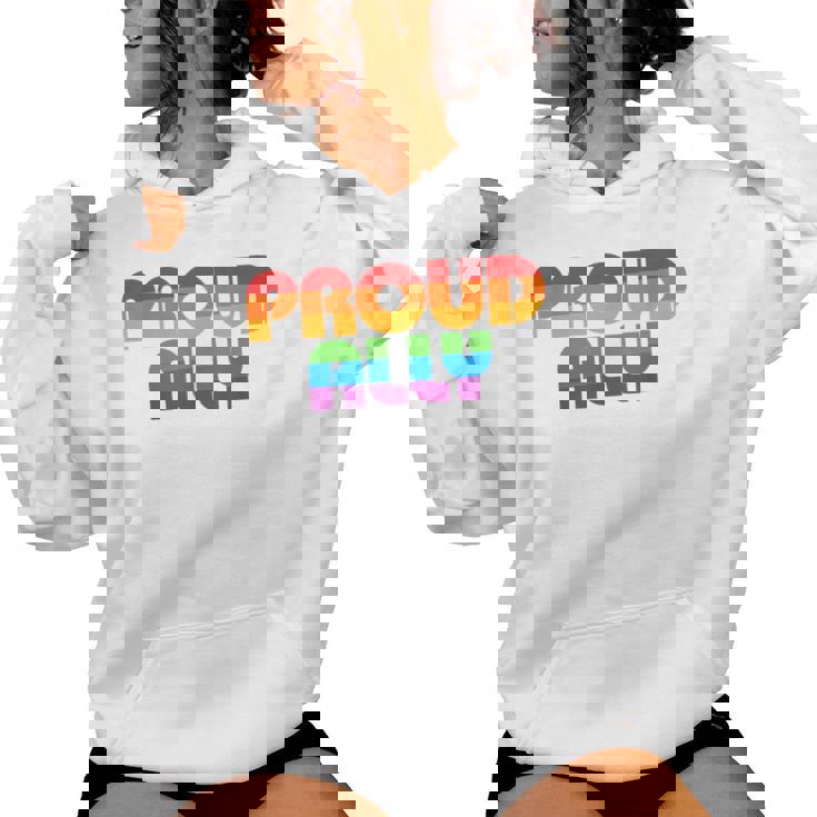 Lgbtq Proud Ally Lesbian Gay Pride Lgbt Ally Rainbowintage レディースパーカー