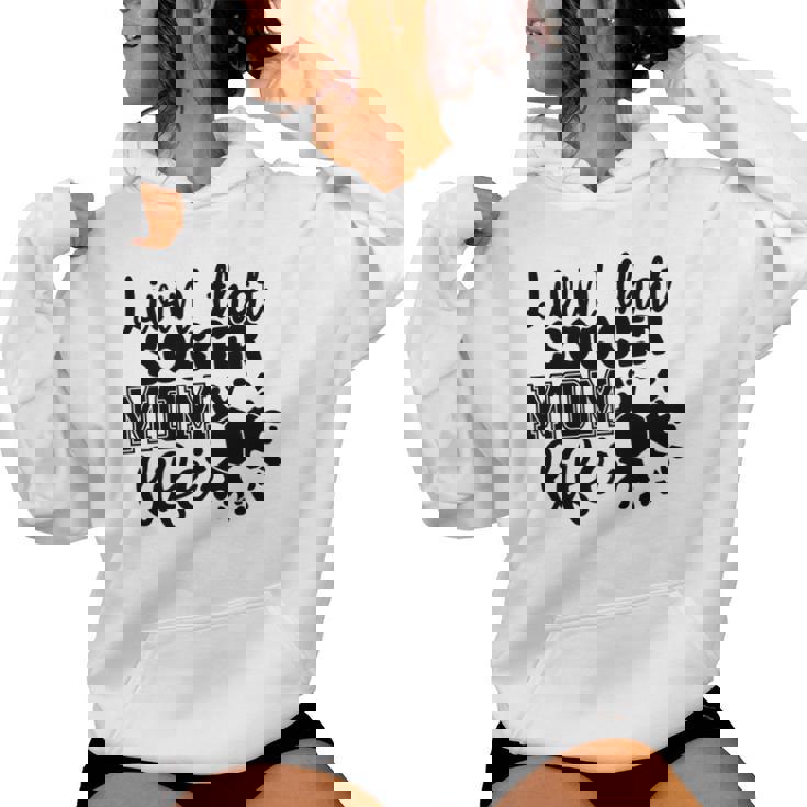 Livin' Thatoccer Mom Life ファニースポーツ 母の日 長袖tシャツ レディースパーカー