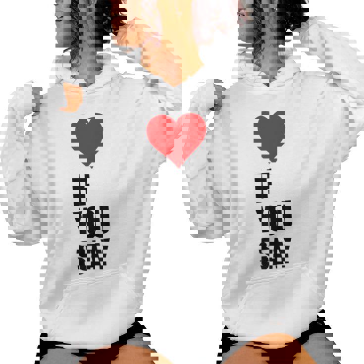 I Love Heart Red If Youay For アパレル レディースパーカー