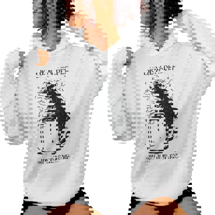 Magic Coffee Cat 面白い猫 レディースパーカー