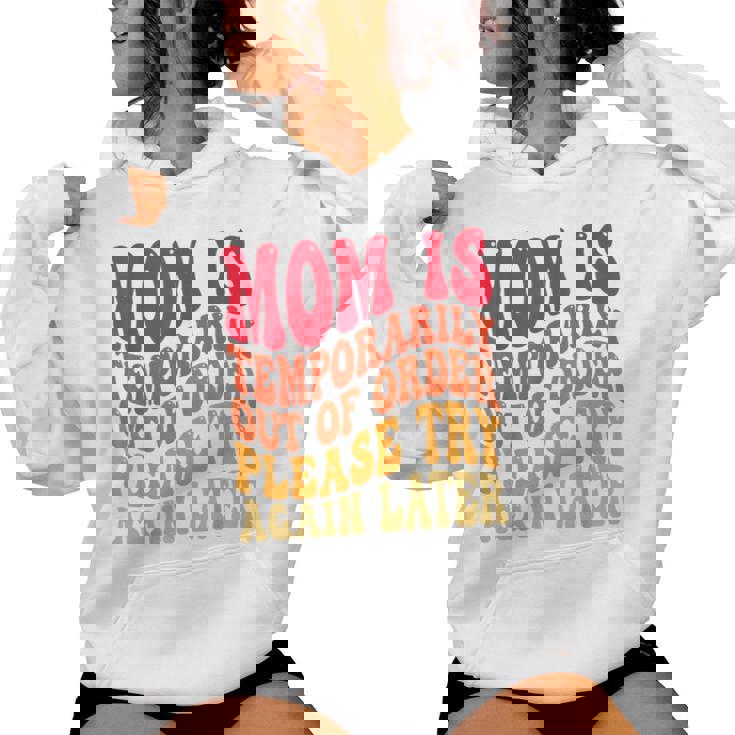 Momは一時的に順不同でおもしろいジョーク ママ向け レディースパーカー