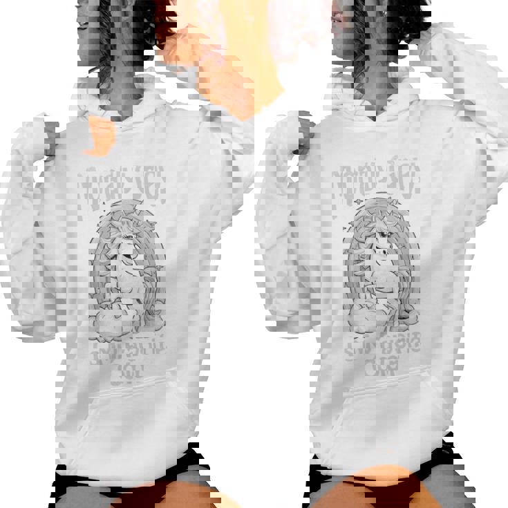 Morally Grey My Favorite Color Dark Unicorn Rainbow レディースパーカー