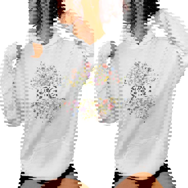 Oma For Grandma Women's Wildflower Floral Women Hoodie