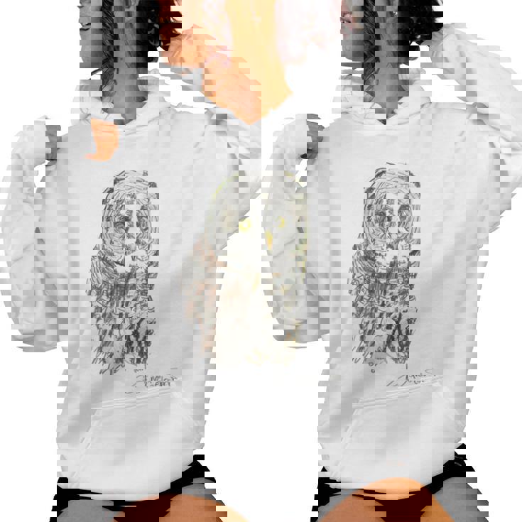 Owl Drawing レディースパーカー