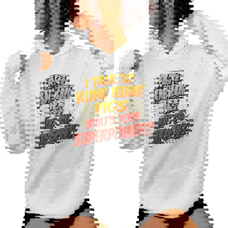 Pig Dad Mom Talkuperpower Kune Kune レディースパーカー