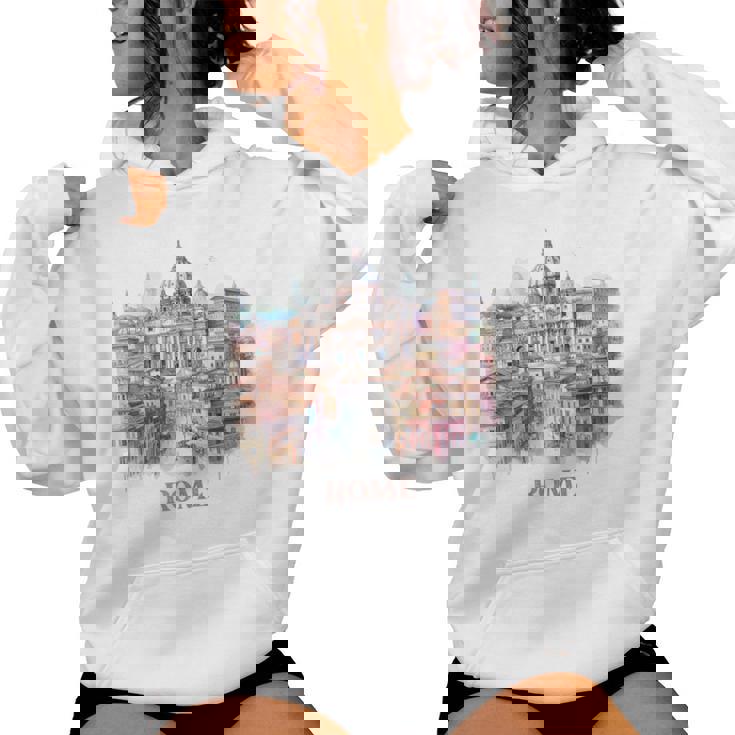 Retrointage Roma Italia Roma Italia Roma Italia Regalo Sudadera con capucha para mujer