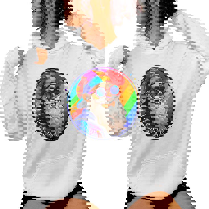 Santaclaus Rainbow 長袖tシャツ レディースパーカー