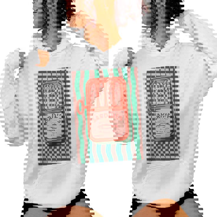 Sardines Tinned Fish Retro Graphic Summer For Women Women Hoodie