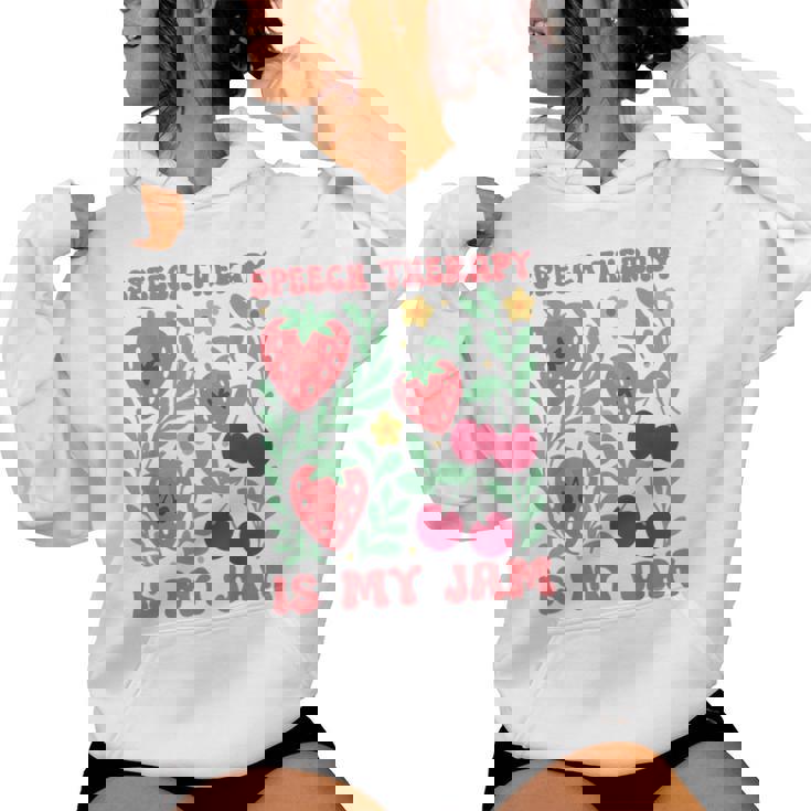 Speech Therapy Is My Jam Boho Floral Speech Pathology Slp Women Hoodie