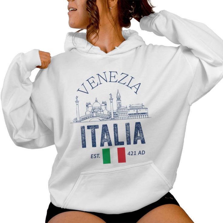 Venezia Italiaouvenirenecia Italia Bandera Recordatorio Hombres Es Sudadera con capucha para mujer