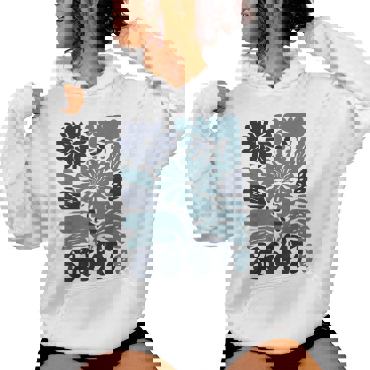 Vintage Retro 8647 Subtle Anti Trump 86 47 Floral Boho Style Women Hoodie