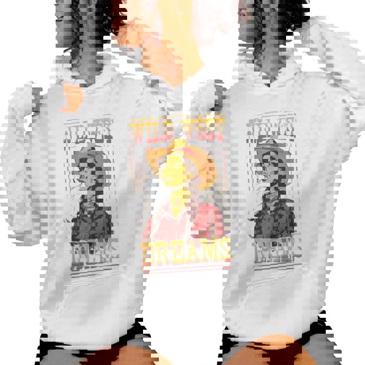 Wild West Dreams Country Western Cowgirl Rodeo グラフィック レディースパーカー