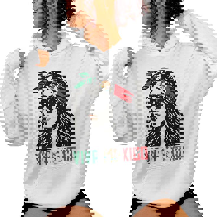 Woman Viva Mexico Flag Cinco De Mayo Mexican Girls Women Hoodie