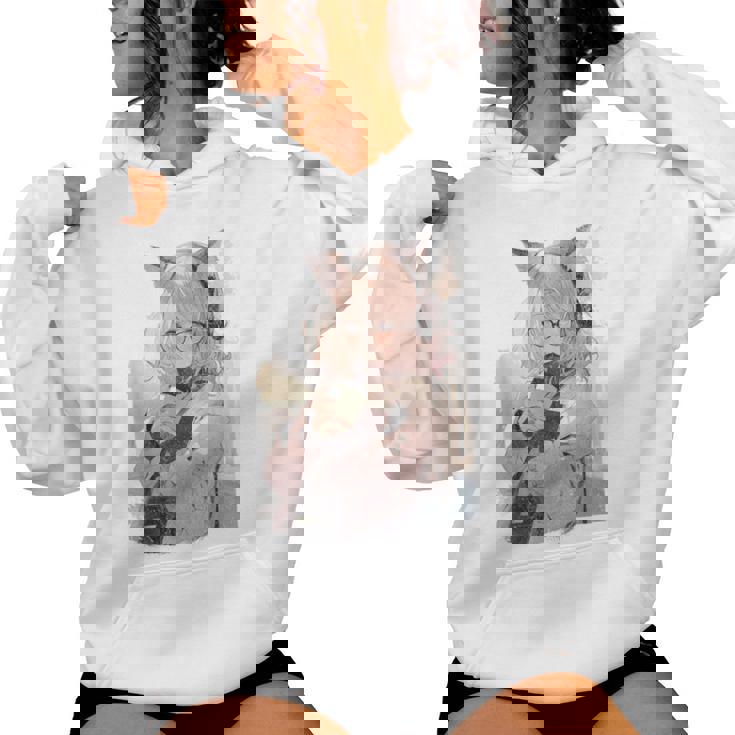 アニメ ワイフ かわいい アニメ 漫画 猫 女の子 甘い レトロ 日本 レディースパーカー