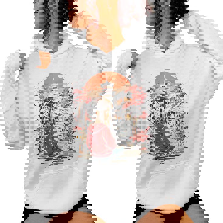 アニメ 女の子 日本 バックプリント レディースパーカー