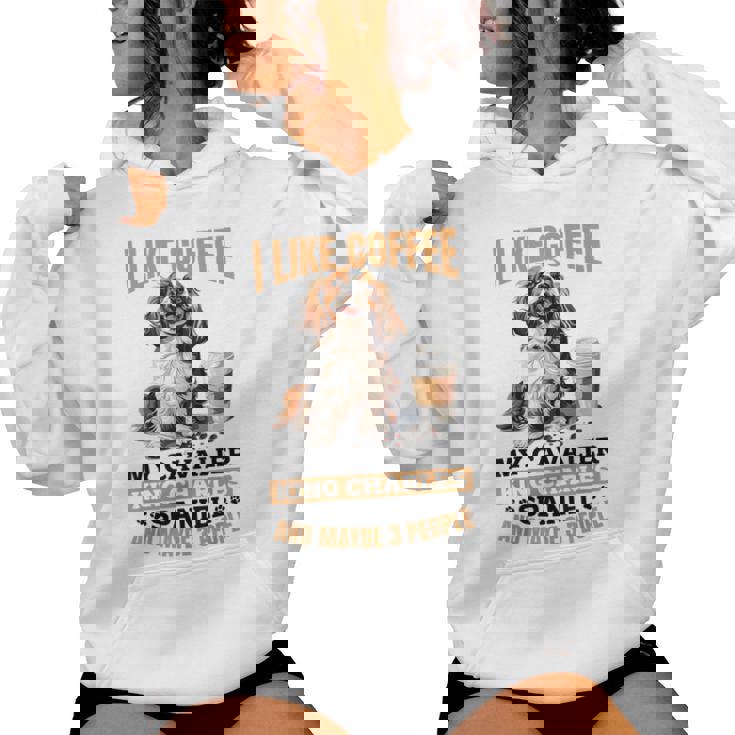 キャバリア・キング・チャールズ・スパニエル犬種 I Like Coffee My レディースパーカー