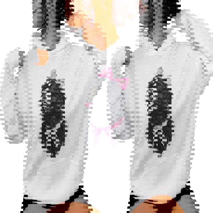 コケット リボン ニューファンドランド 犬 犬 ママ ピンクリボン 女の子 レディースパーカー