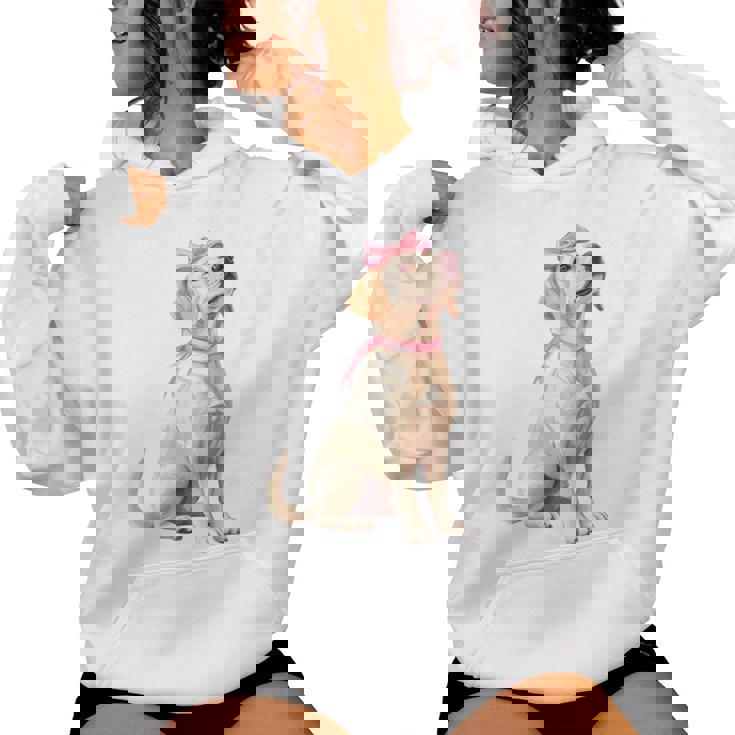 コケットボウ ラブラドールレトリバー 犬 ラボ ママ ピンクリボン 女の子 レディースパーカー