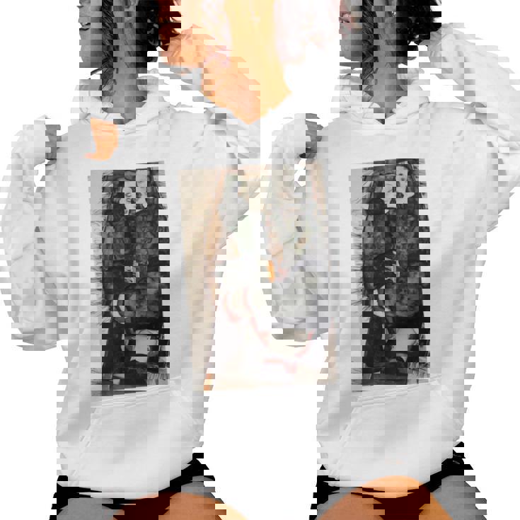 フリンジ付きの毛布の上の二人の女の子 エゴン・シーレ作 1911 長袖tシャツ レディースパーカー