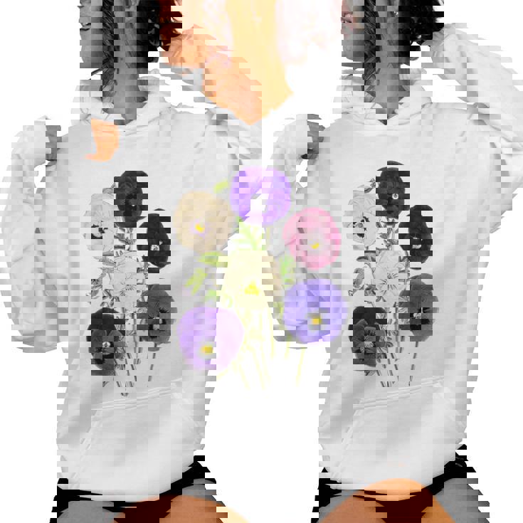 ヴィンテージ パンジー 花 ガーデニング パンジー 恋人 レディースパーカー