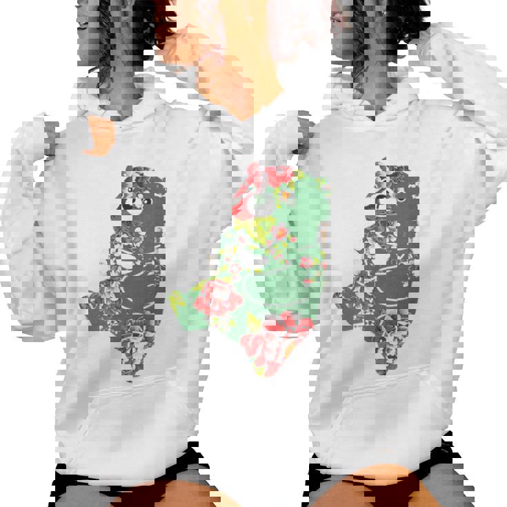 台湾花布柄 くまちゃん 熊 緑 みどり グリーン 客家花布 台湾花布 台湾雑貨 台湾 台湾風 かわいい お洒落 レディースパーカー