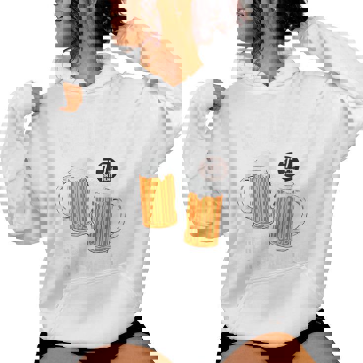 喜寿祝い ビール好き 酒好き 父 母 男性 女性 77歳お祝い Cheers To Embracing Life レディースパーカー