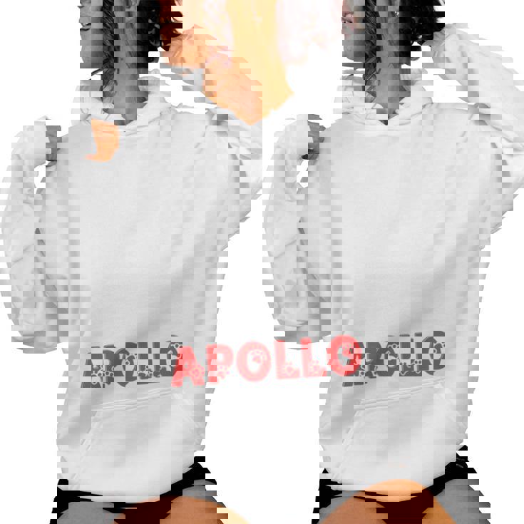 犬の名前 アポロ All In Need Is Coffee My Dog Named Apollo 長袖tシャツ レディースパーカー