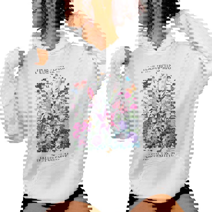 花柄 クリスチャン ティー 聖書 詩 伝道の書 3 レディースパーカー