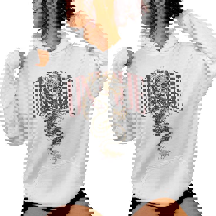 龍 美的 ヒップホップ Y2k Hip Hop 服 レトロ ヴィンテージ ストリートウェア ファッション 女性 男性 竜 レディースパーカー