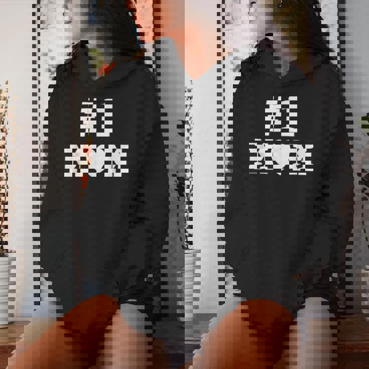 1 Mom Number One Mom Love Mama Mother Mother's Day Women Hoodie Gifts for Her