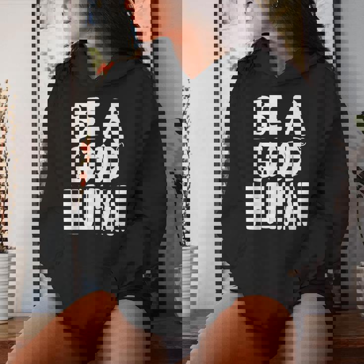 Be A Good Human 引用句 レディースパーカー 彼女への贈り物