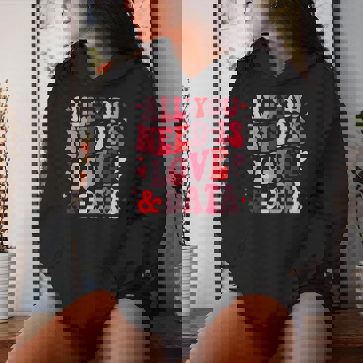 All You Need Is Love And Data Teacher バレンタインデー グルービー レディースパーカー 彼女への贈り物