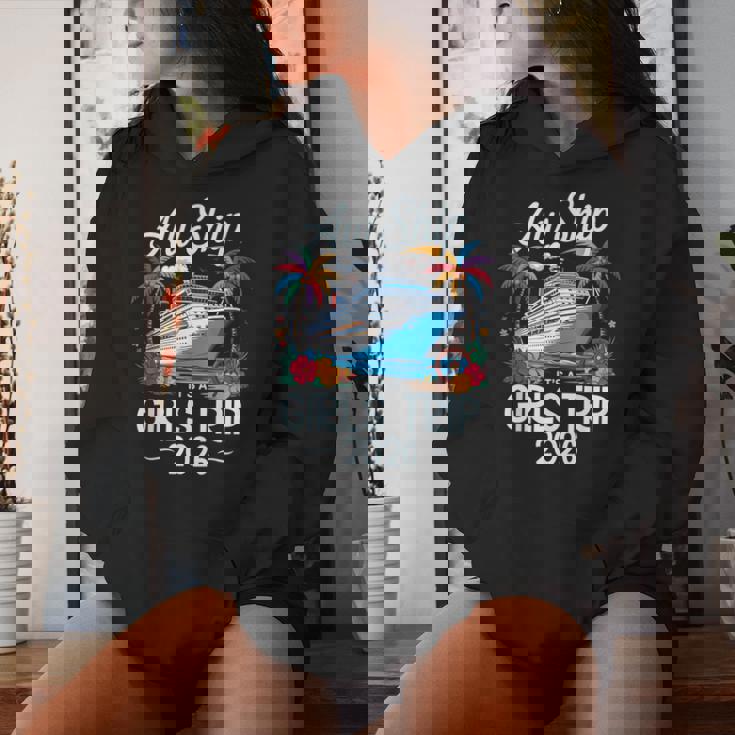 Awhip It's A Girls Trip 2026 マッチング クルーズ旅行 バケーション レディースパーカー 彼女への贈り物