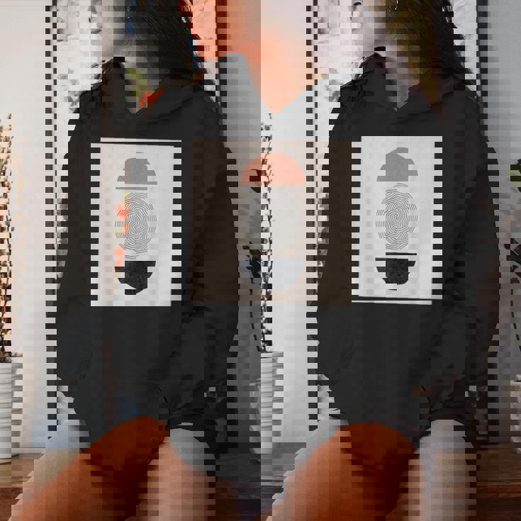 Boho 抽象形アート ミッドセンチュリー モダンアート レディースパーカー 彼女への贈り物