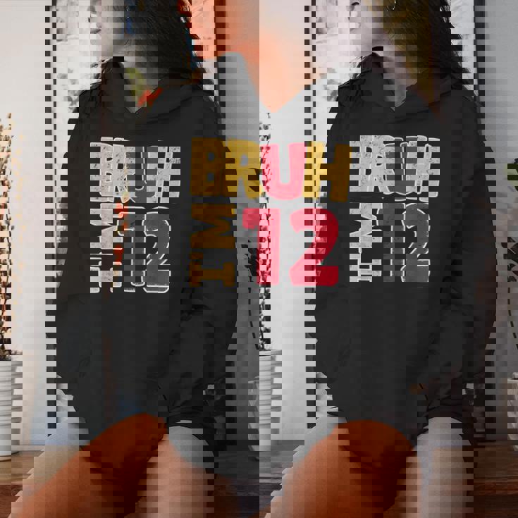 Bruh I'm 12歳 ギフト 男の子 女の子 It's My 12Th Birthday レディースパーカー 彼女への贈り物