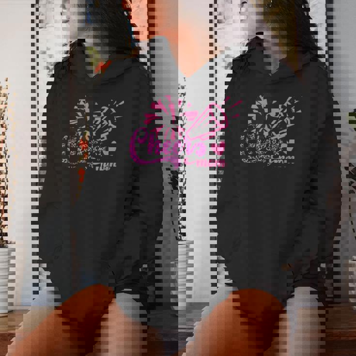 Cheer Mom ヒョウ文字 チアポンポン メガホン付き レディースパーカー 彼女への贈り物