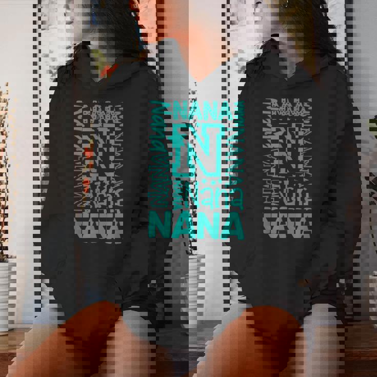 Cheery Nana Grandma レタープリント レディースパーカー 彼女への贈り物