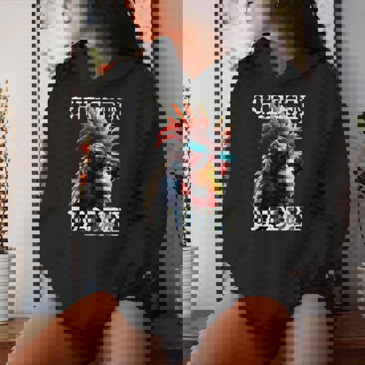 Chicken Daddy チキンパパ ニワトリ お父さん 農家 養鶏場 父の日 レディースパーカー 彼女への贈り物