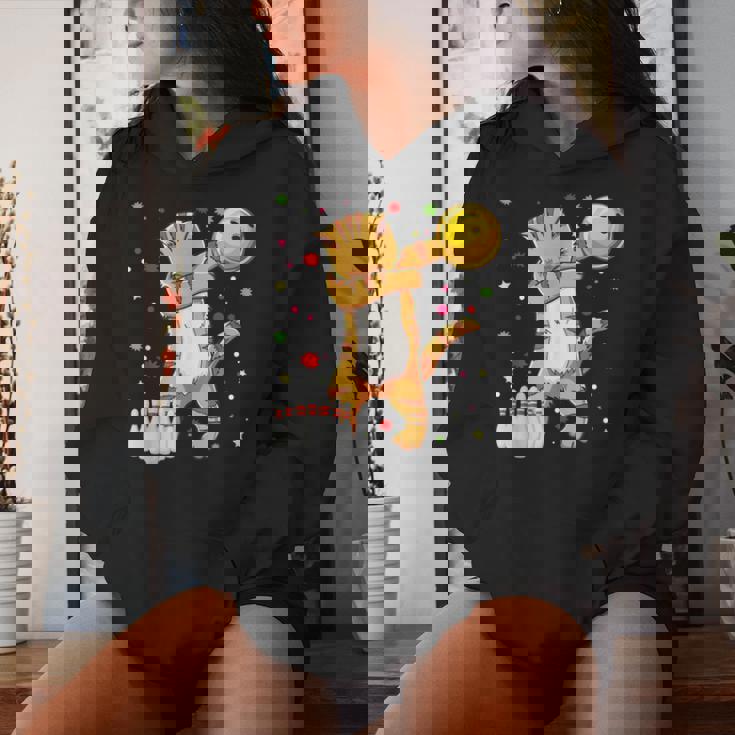 Dabbing Cat ボウリングシャツ 面白いボウリングギフト 猫 お母さん 女の子 レディースパーカー 彼女への贈り物