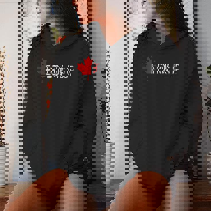 Elbows Up Canada Never 51 カナダ国旗 面白い 男性 女性 ギフト レディースパーカー 彼女への贈り物