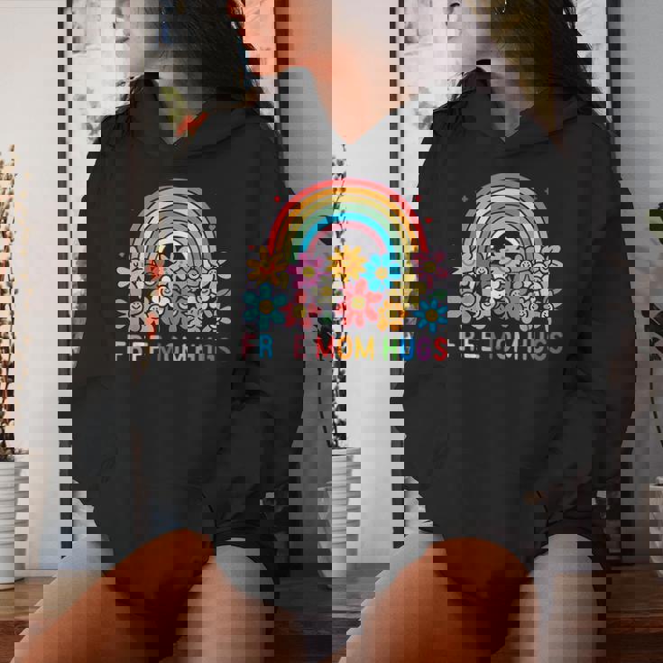Free Mom Hugs Rainbow Lgbt Gay Lesbian Transgender Pride Women Hoodie Gifts for Her