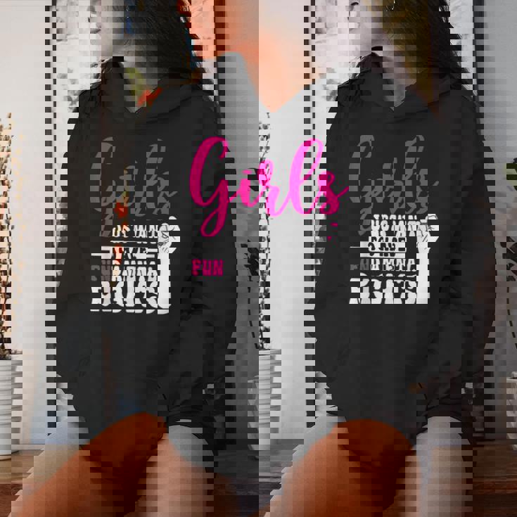 Girls Just Want To Have Fundamental Rights レディースパーカー 彼女への贈り物