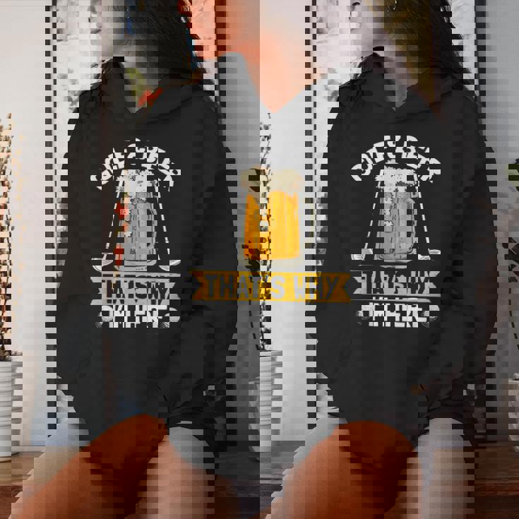 Golf And Beer That's Why I'm Here 面白いゴルファーの言葉 レディースパーカー 彼女への贈り物